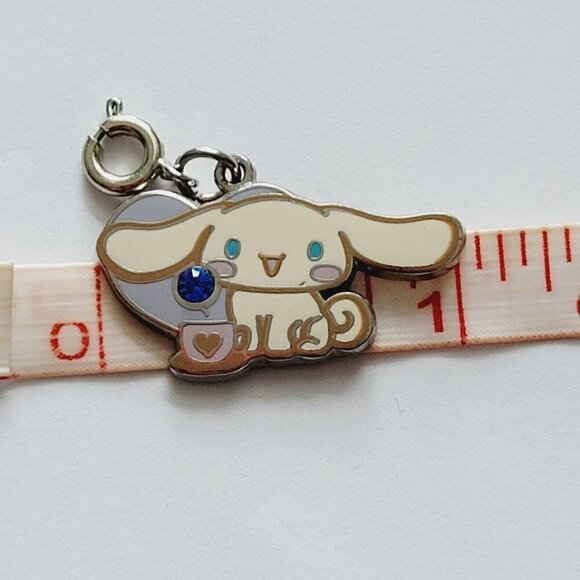 2005 Cinnamoroll Sanrio Brand Metal Charm On Spring Ring Hello Kitty & Friends - Picture 3 of 3
